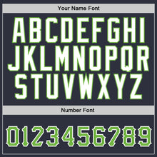 Load image into Gallery viewer, Custom Stitched Navy Neon Green-White Sports Pullover Sweatshirt Hoodie