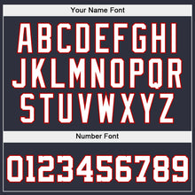 Load image into Gallery viewer, Custom Stitched Navy White-Red Sports Pullover Sweatshirt Hoodie