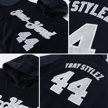 Load image into Gallery viewer, Custom Stitched Navy Gray-White Sports Pullover Sweatshirt Hoodie