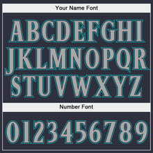 Load image into Gallery viewer, Custom Stitched Navy Gray-Aqua Sports Pullover Sweatshirt Hoodie