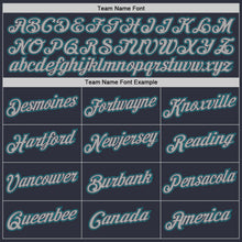 Load image into Gallery viewer, Custom Stitched Navy Gray-Aqua Sports Pullover Sweatshirt Hoodie