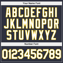 Load image into Gallery viewer, Custom Stitched Navy White-Gold Sports Pullover Sweatshirt Hoodie