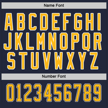 Load image into Gallery viewer, Custom Navy Gold-White Hockey Jersey
