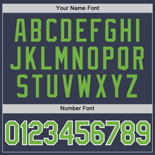 Load image into Gallery viewer, Custom Navy Neon Green-White Performance T-Shirt