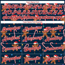 Load image into Gallery viewer, Custom Stitched Navy Red-White Christmas 3D Sports Pullover Sweatshirt Hoodie
