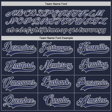 Load image into Gallery viewer, Custom Navy Navy-Gray Hockey Jersey