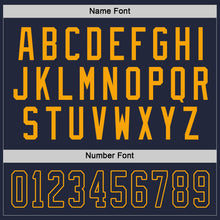 Load image into Gallery viewer, Custom Navy Navy-Gold Hockey Jersey