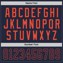 Load image into Gallery viewer, Custom Navy Navy-Orange Hockey Jersey