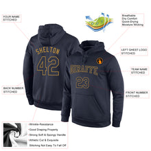 Load image into Gallery viewer, Custom Stitched Navy Navy-Old Gold Sports Pullover Sweatshirt Hoodie