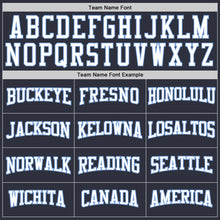 Load image into Gallery viewer, Custom Stitched Navy White-Light Blue Sports Pullover Sweatshirt Hoodie