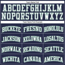 Load image into Gallery viewer, Custom Navy White-Kelly Green Authentic Throwback Basketball Jersey