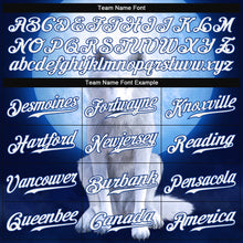 Load image into Gallery viewer, Custom Navy White-Royal 3D Pattern Design Wolf Authentic Baseball Jersey