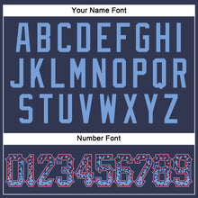 Load image into Gallery viewer, Custom Navy Light Blue-Red Authentic Drift Fashion Baseball Jersey