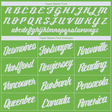 Load image into Gallery viewer, Custom Neon Green White Round Neck Basketball Jersey