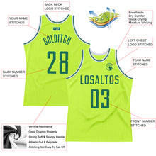 Load image into Gallery viewer, Custom Neon Green Kelly Green-White Authentic Throwback Basketball Jersey