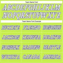 Load image into Gallery viewer, Custom Neon Green White-Navy Authentic Throwback Basketball Jersey