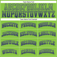 Load image into Gallery viewer, Custom Neon Green Navy-Gray Authentic Drift Fashion Baseball Jersey