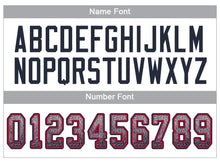 Load image into Gallery viewer, Custom Light Gray Navy-Scarlet Drift Fashion Football Jersey