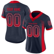 Load image into Gallery viewer, Custom Navy Scarlet-Gray Drift Fashion Football Jersey