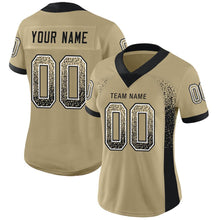 Load image into Gallery viewer, Custom Vegas Gold Black-White Drift Fashion Football Jersey