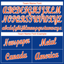 Load image into Gallery viewer, Custom Royal Orange-White Baseball Jersey