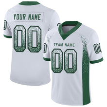 Load image into Gallery viewer, Custom White Grass Green-Black Drift Fashion Football Jersey