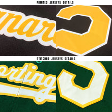 Load image into Gallery viewer, Custom Kelly Green White-Gold Baseball Jersey