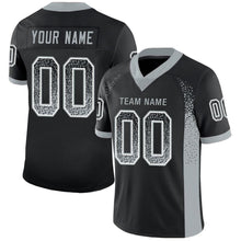 Load image into Gallery viewer, Custom Black Silver-White Drift Fashion Football Jersey