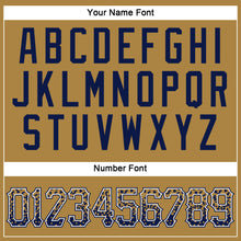 Load image into Gallery viewer, Custom Old Gold Navy-White Authentic Drift Fashion Baseball Jersey