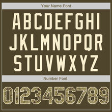 Load image into Gallery viewer, Custom Olive Camo-Cream Round Neck Rib-Knit Salute To Service Basketball Jersey