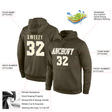 Load image into Gallery viewer, Custom Stitched Olive Cream-White Sports Pullover Sweatshirt Salute To Service Hoodie