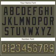 Load image into Gallery viewer, Custom Olive Camo-Black Performance Salute To Service T-Shirt
