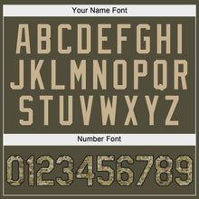 Load image into Gallery viewer, Custom Olive Camo-Black Performance Salute To Service T-Shirt