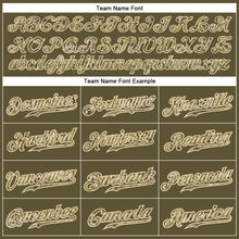 Load image into Gallery viewer, Custom Olive Camo-City Cream Authentic Salute To Service Baseball Jersey