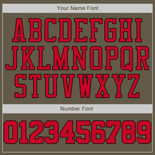 Load image into Gallery viewer, Custom Olive Red-Black Authentic Throwback Salute To Service Basketball Jersey