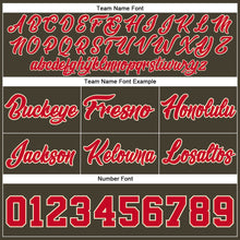 Load image into Gallery viewer, Custom Olive Red-Cream Authentic Throwback Salute To Service Basketball Shorts