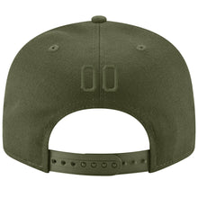Load image into Gallery viewer, Custom Olive Olive-Black Stitched Adjustable Snapback Salute To Service Hat