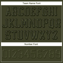 Load image into Gallery viewer, Custom Olive Olive-Black Stitched Adjustable Snapback Salute To Service Hat