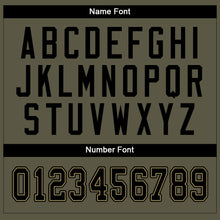 Load image into Gallery viewer, Custom Olive Black-Old Gold Mesh Salute To Service Football Jersey