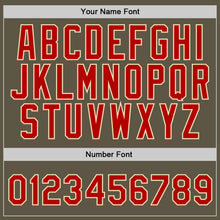 Load image into Gallery viewer, Custom Stitched Olive Red-Cream Sports Pullover Sweatshirt Salute To Service Hoodie