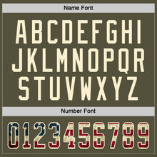 Load image into Gallery viewer, Custom Olive Vintage USA Flag-Cream Salute To Service Hockey Jersey