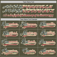 Load image into Gallery viewer, Custom Olive Vintage USA Flag-Cream Salute To Service Hockey Jersey