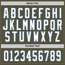 Load image into Gallery viewer, Custom Olive White-Light Blue Salute To Service Hockey Jersey