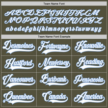 Load image into Gallery viewer, Custom Olive White-Light Blue Salute To Service Hockey Jersey