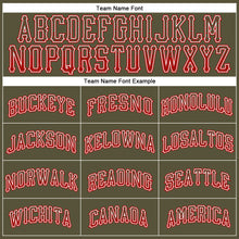 Load image into Gallery viewer, Custom Olive Red-White Authentic Drift Fashion Salute To Service Baseball Jersey