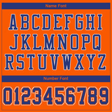 Load image into Gallery viewer, Custom Orange Royal-White Mesh Authentic Football Jersey