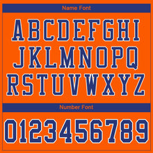 Load image into Gallery viewer, Custom Orange Royal-White Mesh Authentic Football Jersey