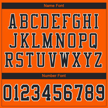 Load image into Gallery viewer, Custom Orange Black-White Mesh Authentic Football Jersey
