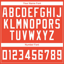 Load image into Gallery viewer, Custom Orange White Round Neck Suit Basketball Jersey