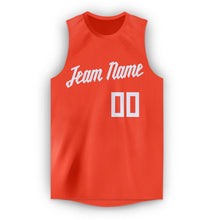 Load image into Gallery viewer, Custom Orange White Round Neck Basketball Jersey